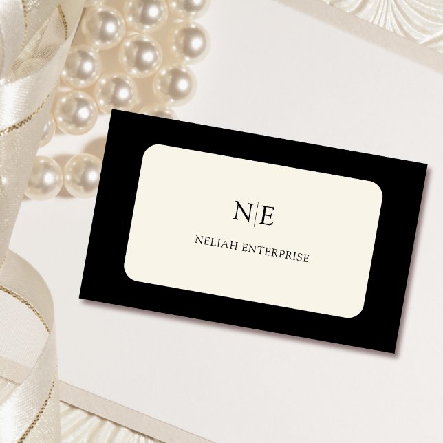 tarjeta de negocios única clásica de color negro y (Subido por el creador)