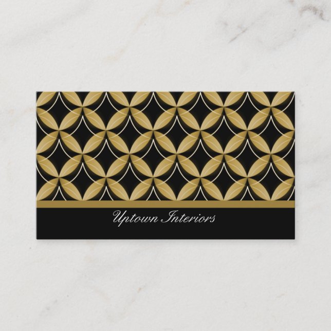 Tarjeta de Negocios Uptown Glam, Gold (Anverso)