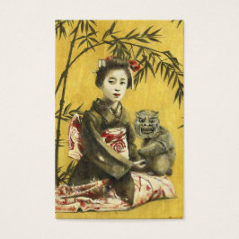 Tarjeta De Negocios Vintage Geisha Y Demon ACEO