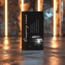 Tarjeta de Negra Minimalista para Automoción