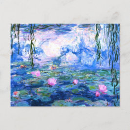 Tarjeta de Nenúfares Rosados de Monet