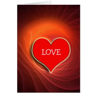 Tarjeta de neón del corazón