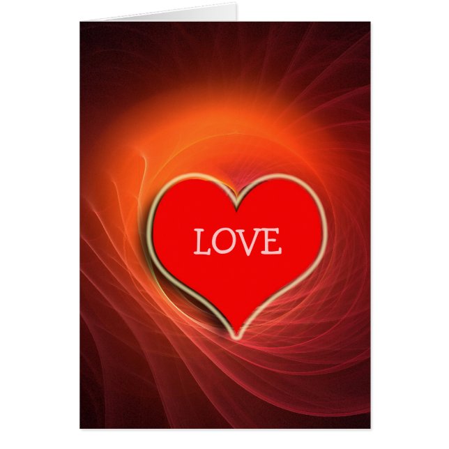 Tarjeta de neón del corazón (Frente)