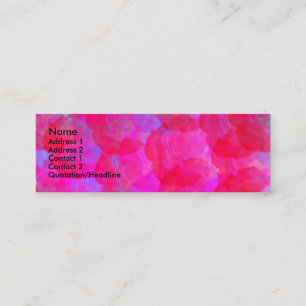 Tarjeta de neón del perfil de los rosas