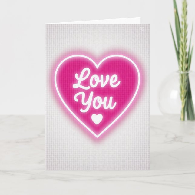 Tarjeta de Neón 'Te Amo' (Anverso)