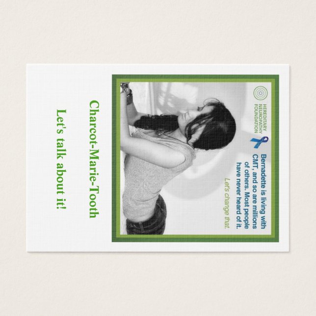 Tarjeta de neuropatía Bernadette (Frente)