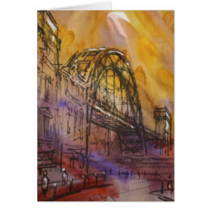 Tarjeta de Newcastle del puente de Tyne