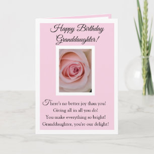 Tarjeta de nieta feliz cumpleaños