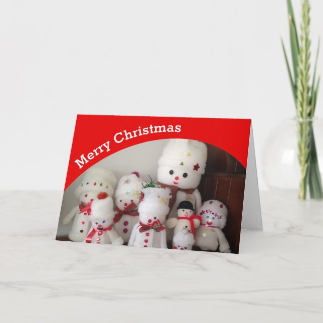 Tarjeta de nieve Feliz Navidad (Anverso)