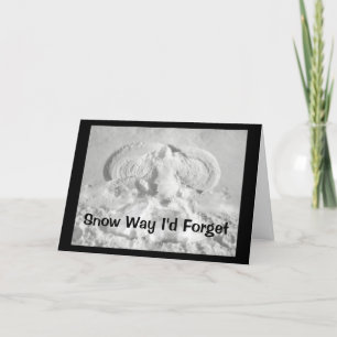 Tarjeta De Nieve Olvidaría Desearte Feliz Aniversario