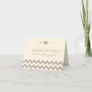 Tarjeta de niña de las flores con chevron de crema