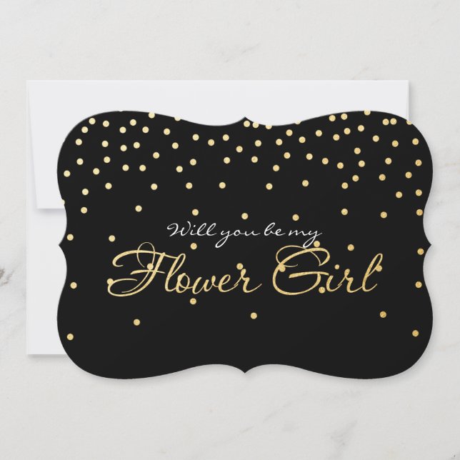 Tarjeta de NIÑA DE LAS FLORES con confeti de papel (Anverso)