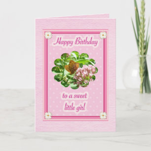 Tarjeta de Niña Especial de Cumpleaños de Mariposa