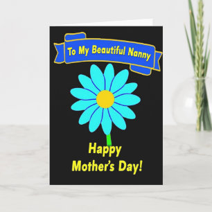 Tarjeta de Niñera Floral Hermosa