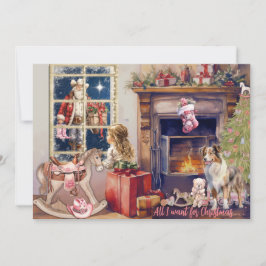 Tarjeta de niñita, niño de vaca rosa