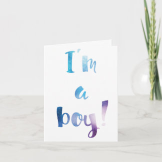 Tarjeta de niño de Invitación de género de la fami