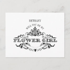 Tarjeta de Niño de las Flores con Marco Vintage