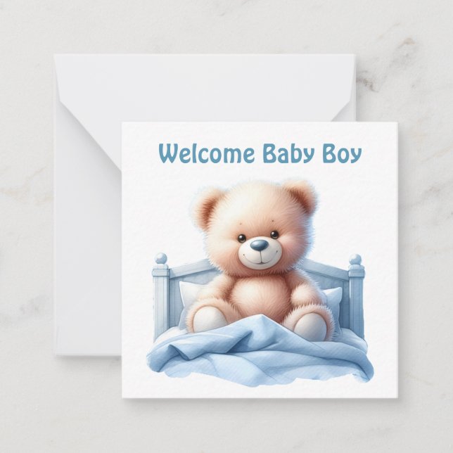 Tarjeta de niño de Recién nacido de bienvenida (Anverso)