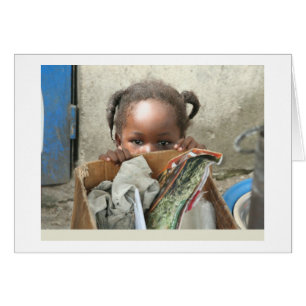 Tarjeta, de "niño mirada furtiva, Costa de Marfil,