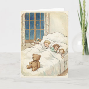 Tarjeta de niños dulces sueños