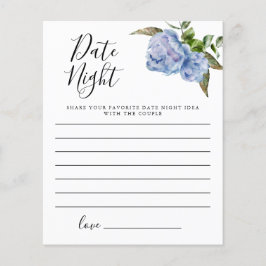 Tarjeta de noche Blue Floral Shower