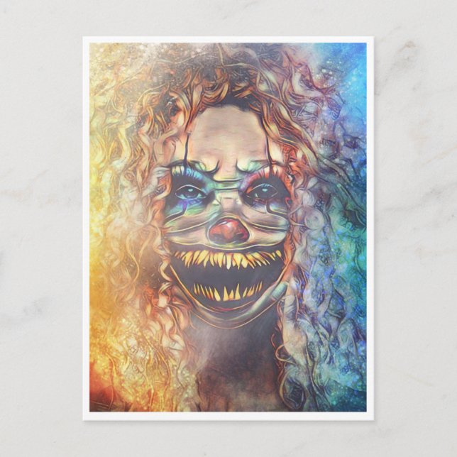 Tarjeta de Noche de Brujas Espantosa (Anverso)
