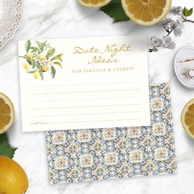 Tarjeta de Noche de Limón y Fecha (Lemon Date Night Card
)