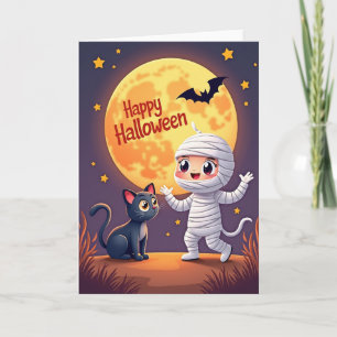 Tarjeta de Noche Divertida de Halloween