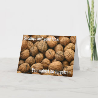 Tarjeta de nogal olvidada