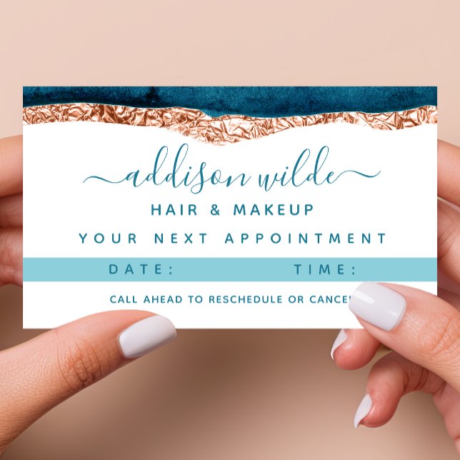 Tarjeta De Nombramiento De Acuarela verde azulada  (Subido por el creador)