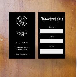 TARJETA DE NOMBRAMIENTO VERTICAL DE LOGO NEGRO PRO