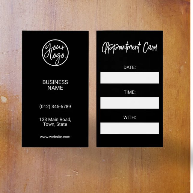 TARJETA DE NOMBRAMIENTO VERTICAL DE LOGO NEGRO PRO (Subido por el creador)