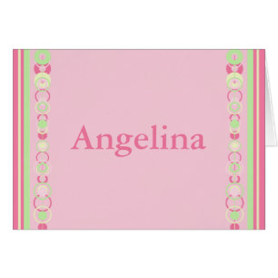 Tarjeta de nombre Angelina Modern Circles - 369