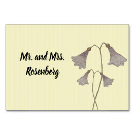 Tarjeta de nombre boda Flores botánicas acuáticas