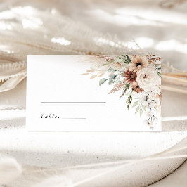 Tarjeta de Nombre de Asiento de Boda con Hierba de