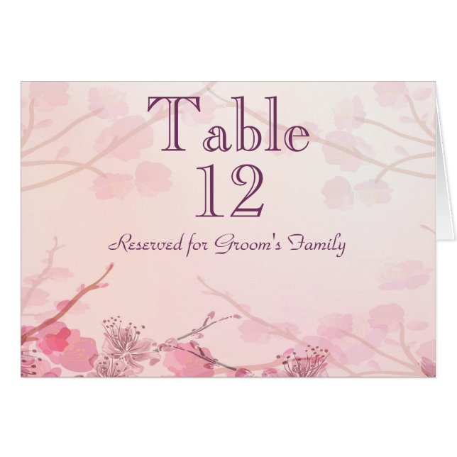 Tarjeta de nombre de asiento de mesa de orquídeas  (Anverso (Horizontal))