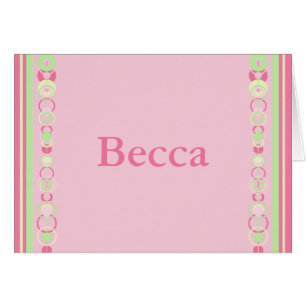 Tarjeta de nombre de círculo moderno Becca