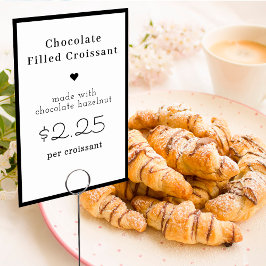 Tarjeta de nombre de comida moderna minimalista y