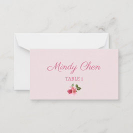 Tarjeta de nombre de ducha de novia parisina