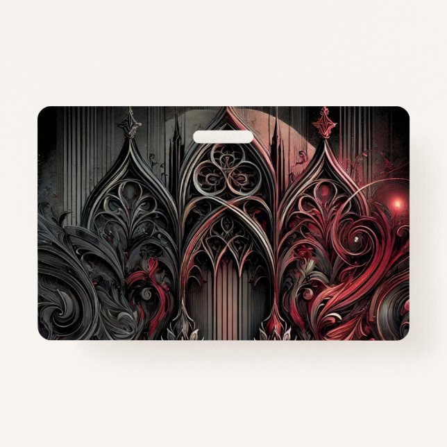 Tarjeta de nombre de elegancia gótica (Anverso)