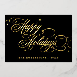 Tarjeta de nombre de familia de fotografía de la c