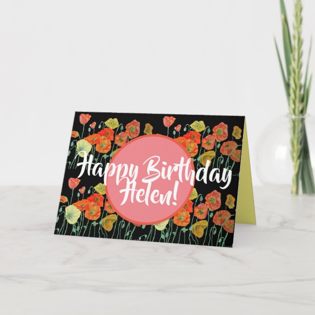 Tarjeta de nombre de feliz cumpleaños de adormider (Anverso)