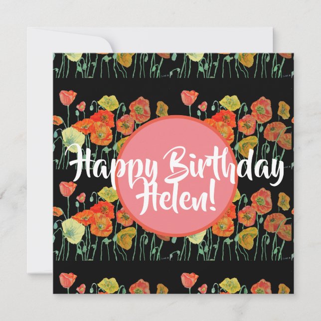 Tarjeta de nombre de feliz cumpleaños de adormider (Anverso)