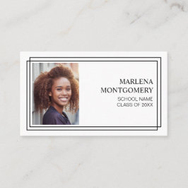Tarjeta de nombre de foto de perfil de graduación 