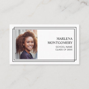 Tarjeta de nombre de foto de perfil de graduación 
