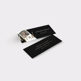 Tarjeta de nombre de foto para graduación de guión