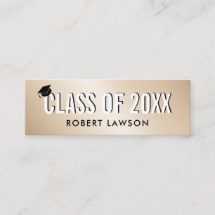 Tarjeta de nombre de gorra de graduación de clase