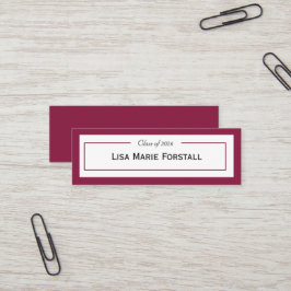 Tarjeta de nombre de graduación