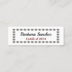 Tarjeta de nombre de graduación