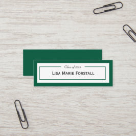 Tarjeta de nombre de graduación